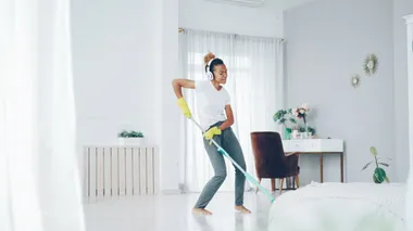 A Call Cleaning team member at work